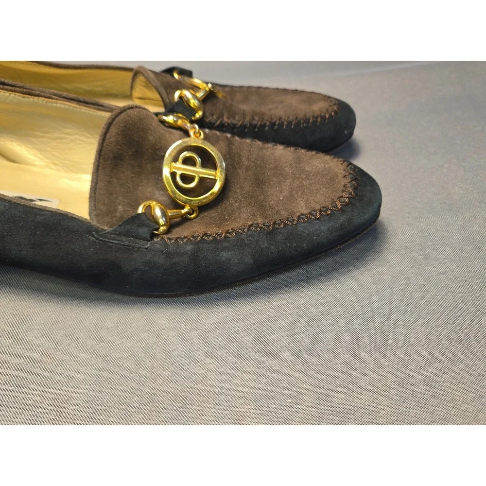 Vintage Paloma Italy Suede Horsebit Loafers - Women's Size 6 / 6.5 (9.5
